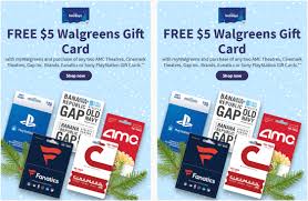 gift cards get 5 walgreens gift card