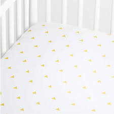 organic yellow triangle baby crib