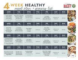 4 week meal plan workout challenge