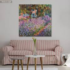 canvas print irises in monet s garden