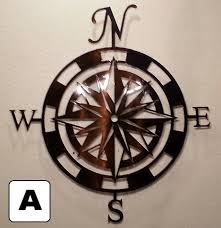 Compass Rose Metal Wall Art Home Decor