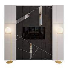 Wall Panel Stone And Mirror 3d Model