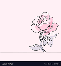 drawing of beautiful rose flower