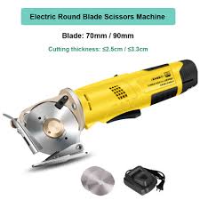 cordless electric fabric cutter round