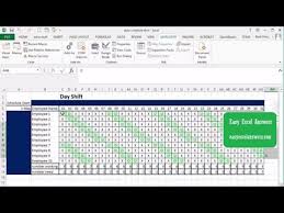 Automatically Create Shift Schedule In Excel Youtube