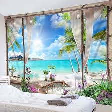200x150cm Wall Tapestry Turquoise Ocean