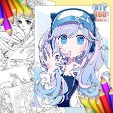 Tranh tô màu Anime Girls TTM-0008