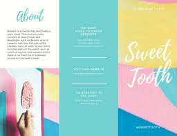 Pastel Dessert Product Tri Fold Brochure Templates By Canva