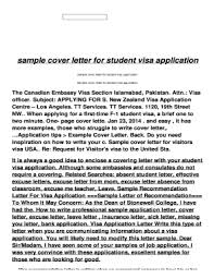sle cover letter for student visa