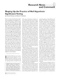 The data of every research must be submitted and organized in a single document. Pdf Shaping Up The Practice Of Null Hypothesis Significance Testing