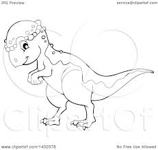1) if you have javascript enabled you can click the print link in the top half of the page and it will automatically print the coloring page only and ignore the advertising and navigation at the top of the page. Clipart Of A Black And White Lineart Pachycephalosaurus Dinosaur Royalty Free Vector Illustration By Visekart 1402578