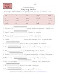 Two kinds of verbs (basic) in the first part, students draw a line under the action verb. Helping Verbs Worksheet All Kids Network