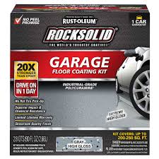 rust oleum 60003 rocksolid floor coating garage gray kit