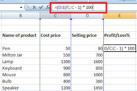 percene formula in excel javatpoint