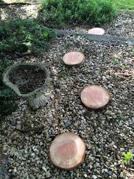 Wooden Garden Stepping Stones Rustic