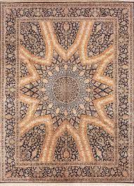 gulmarg blue hand knotted silk rugs
