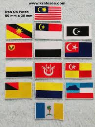 Huraian maksud nama adalah seperti berikut: Patch Sulaman Bendera Malaysia Dan Negeri