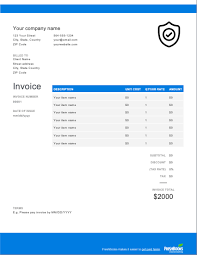 This policy seeks to ensure that it resources efficiently serve the primary business functions, provide security for members' electronic data, and comply with federal and other regulations. Security Invoice Template Free Download Send In Minutes