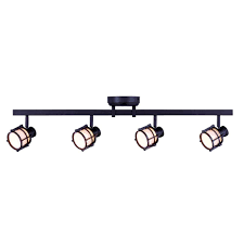 Hampton Bay 4 Light Antique Bronze Directional Led Track Lighting With Round White Glass Shades Dc7606abz The Home Depot