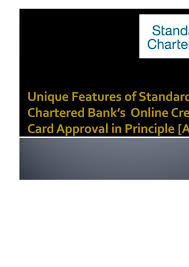 Standard Chartered Unique Features Of Online Credit Card Aip