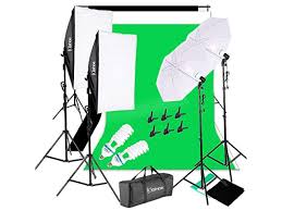 Kshioe 1700w 5500k Umbrellas Softbox Continuous Lighting Kit With Backdrop Support System For Photo Studio Product Portrait An Newegg Com