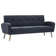vidaxl 3 seater sofa fabric dark grey