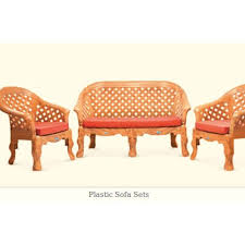brown plastic sofa set at rs 18000