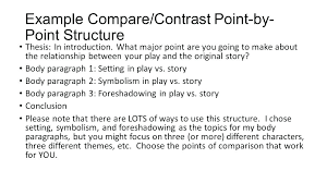 Example Comparison Essay A Compare Contrast Essay Topics For