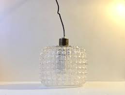 Glass Ceiling Lamp With Diamond Pattern