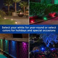 Enbrighten 6 Bulb 50 Ft Bronze Outdoor Integrated Led 2200k Color Changing Landscape Path Lights 41012 The Home Depot