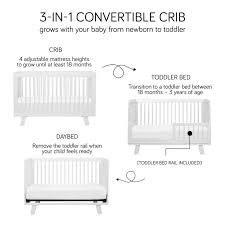 hudson 3 in 1 convertible crib with