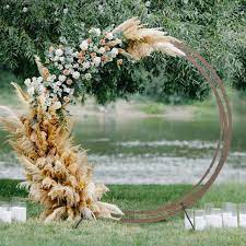 8ft Natural Brown Wood Wedding Arch