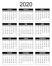 2020 Calendar Download Pdf For Your Kids Printable