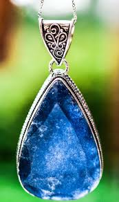 blue gemstone pendant sapphire