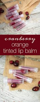 cranberry orange tinted lip balm