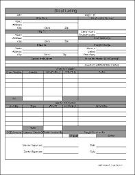 Printable Sample Bill Of Lading Pdf Form Real Estate Forms