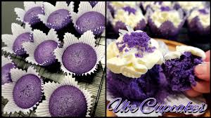 moist ube cupcakes with ilized