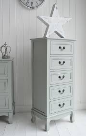 Sleek tallboy chests of drawers for extra storage. Berkeley Grey Tallboy Narrow Chest Of Drawers Furniture Grey Painted Furniture Dresser Decor