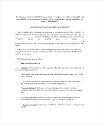 Free Consignment Stock Agreement Template Abefa