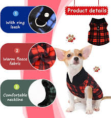 3 pack fleece dog clothes for small