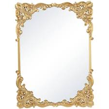 gold fl wall mirror 043212