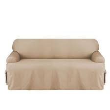 T Cushion Sofa Slipcover Beig