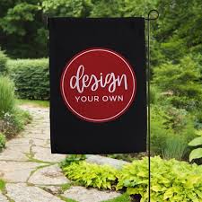 Design Your Own Garden Flag Black