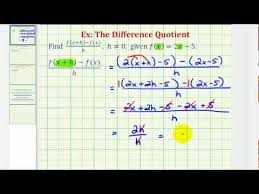 Difference Quotient Linear Function