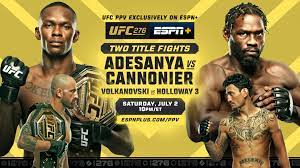 UFC 276: Adesanya vs. Cannonier ...