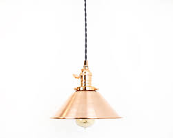 Rustic Copper Pendant Light Fixture Plug In Pendant Lights Hanging Copper Lamp
