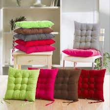 Ramesh Exports Orange Cotton Cushion