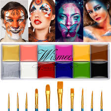 wismee face body paint makeup palette