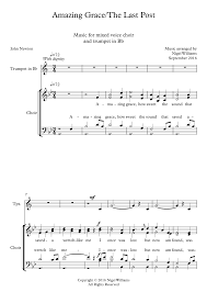 Amazing Grace (SATB Choir), With 'The Last Post' (trumpet) - Sheet Music  Marketplace