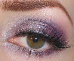 silver purple eye makeup look